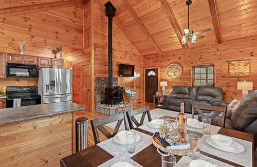 Nelsonville Cabin | Dragonfly Cabin Retreat with Movie Theater, Firepit, and Games - Nature's Escape