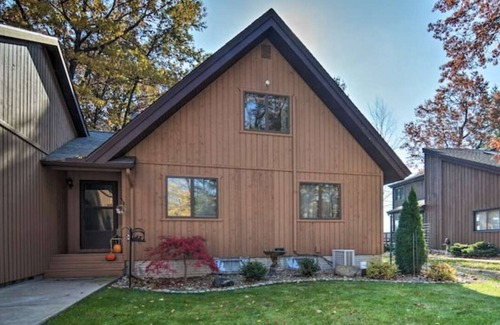 Gladwin Ski Chalet | Dream Cottage w/ Sandy Beach, Dock, Pontoon Rental