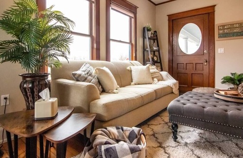 Cedar Rapids House | Dreamy cottage in prime Newbo location - Wheelchair and Pet Friendly - steps from bars, cafes and re