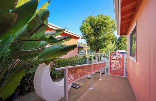 Warner Center Apartment | Dreamy Pink Glam Studio Enchanted Garden Access