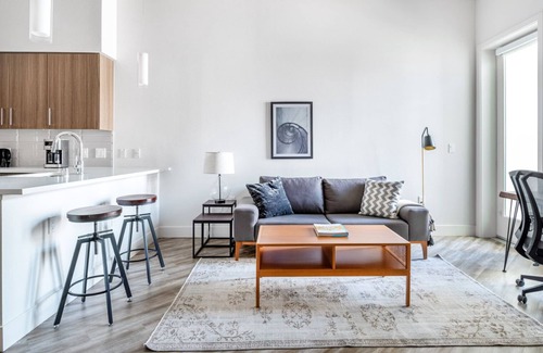 Centennial Apartment | Dreamy Redwood City 1BR w/W/D, Gym, BBQ, walk to Caltrain, by Blueground