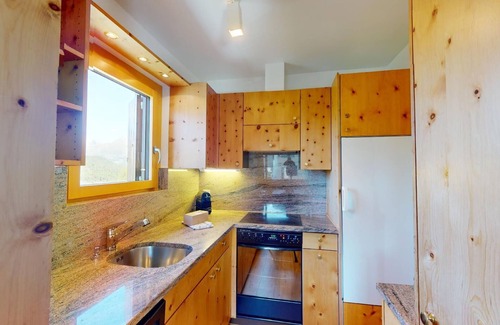 Pontresina Apartment | Duplex apartment located above the village of Pontresina with dream view.