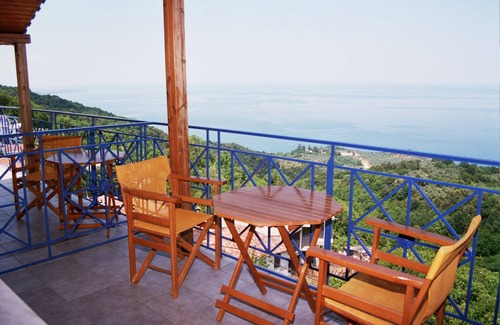 Karitsa Apartment | Duplex Luxury sea view apartment for 6, 3 klm from the sea and thermalism