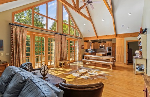 Marion House | Easy Lakefront Path to Private Dock & Lake. Plenty of room for the whole family.