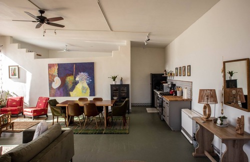 Taos Cottage | Eclectic, Art-filled Studio with Fantastic Views