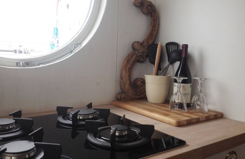 Schleswig Boat Rental | eco-luxury houseboat, natural materials instead of plastics, Baltic Sea fjord
