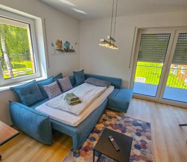Meppen Apartment | EcoCube 442 - Balkon, 2Zimmer, Waschmaschine, Schlafsofa