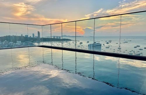 Pattaya Bay Apartment | EDGE Cozy Vacation Condo infinite SKY Pool