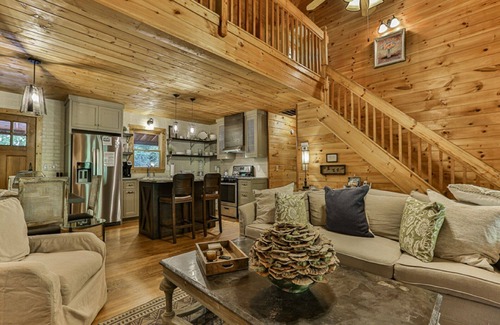 Ellijay Cabin | Edgewater Dreams - Riverfront, Hot Tub, Dog Friendly/Minimum Age Requirement of