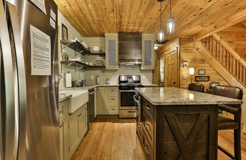 Ellijay Cabin | Edgewater Dreams - Riverfront, Hot Tub, Dog Friendly/Minimum Age Requirement of