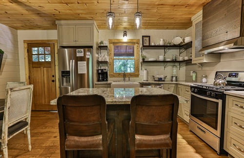 Ellijay Cabin | Edgewater Dreams - Riverfront, Hot Tub, Dog Friendly/Minimum Age Requirement of