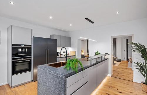 Zentrum Apartment | EDLER WOHNRAUM Schloßteich-Suite 3 SZ mit zwei Balkonen, Kaffeevollautomat, Kamin, Klima, Lift & zwei Parkplätzen