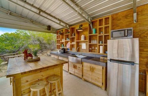 Dripping Springs Cabin | El Corazon | A-Frame Cabin + Fire Pit