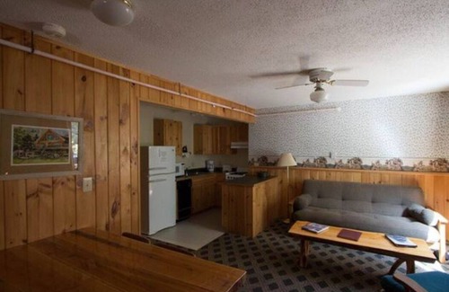 Orr Resort | Elbow Lake Lodge: Woodside Suite 2BD/1BA Full Kitchen, living & dining rooms