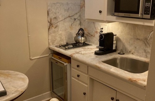 Cheesman Park Apartment | Elegant Garden-Level Apt, Beautiful Marble Spa Bath, City Center! 96 Walk Score!
