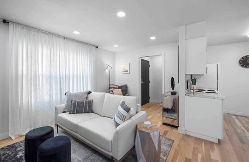 Brookline Station House | Elegant Modern 2BR Escape with Secure Garage Parking