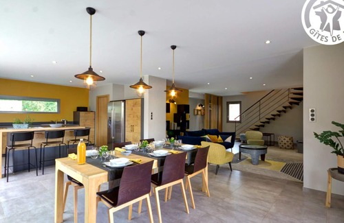 Montbrison Cottage | Elegant Modern Cottage with Garden, Terraces, and Pond