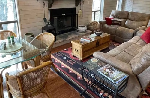 Ruidoso Cabin | Elk Ridge - NEW semi-secluded, cozy fireplace, huge deck w fire table