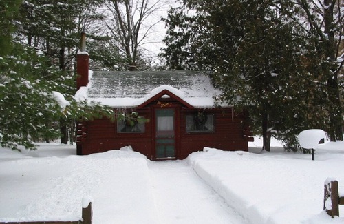 Grawn Cabin | Ellis Lake Resort - Doghouse Log Cabin-Interlochen/Traverse City