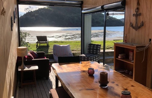 Pataua House | EMOJI Waterfront Beach house - Large decks with great indoor/outdoor flow