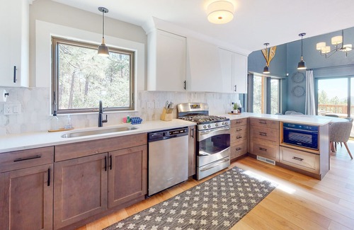 Durango - Purgatory House | Enchanting mountainside home with fireplace, skiing, lake view, & washer/dryer