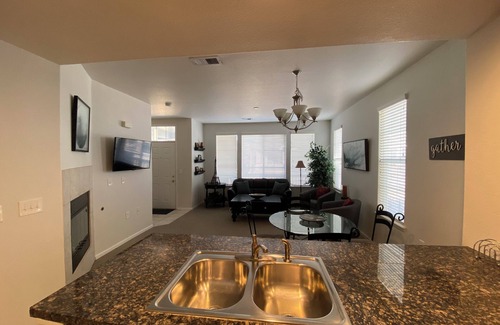 Aurora House | End-unit townhome with garage, patio, and office, near shopping and trails!