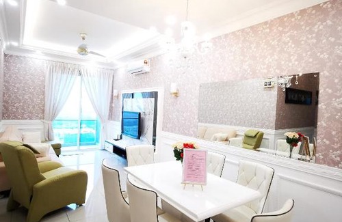 Taman Megah Ria Apartment | English Homestay Seaview Johor Bahru Permas 6 pax