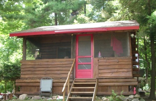 Silver Bay Cabin | Enjoy a charming 1939 Log Cabin on gorgeous Lake George .