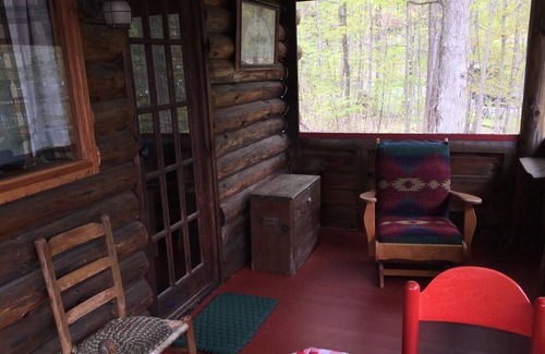 Silver Bay Cabin | Enjoy a charming 1939 Log Cabin on gorgeous Lake George .