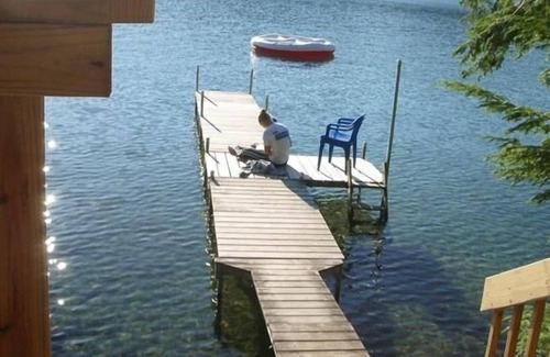 Silver Bay Cabin | Enjoy a charming 1939 Log Cabin on gorgeous Lake George .