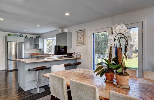 Bridgehampton House | Enjoy Beautiful Sunsets Over Farm Fields From The Back Deck Of This Beach Home
