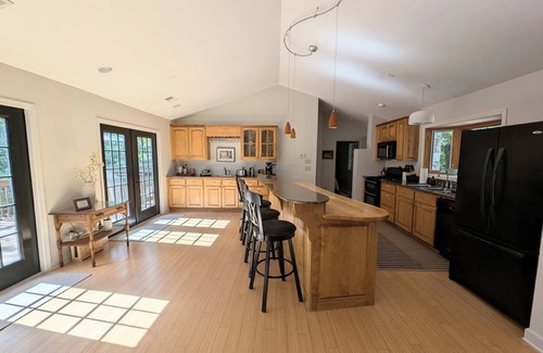 Forest Lake Heights House | Enjoy Fall in Lake James - 3 bd/2 ba Lakeview Home with Boat Ramp and Kayaks