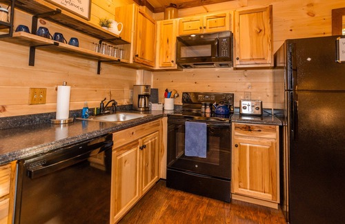 Bristol Cabin | Enjoy Mtn/Rvr Views from Bufflehead Cabin, porch fireplace, 500ft river frontage