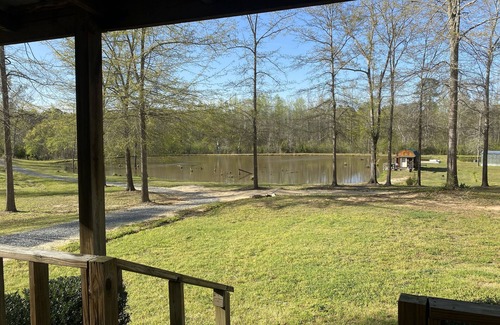 Gordo Cabin | Enjoy our stocked lake and 28 miles to The University of Alabama for football!