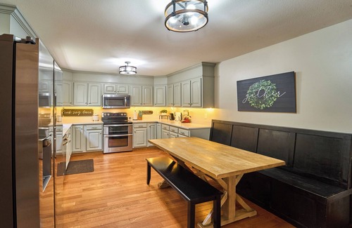 Gatlinburg - Pigeon Forge Cabin | Enjoy the creek, fire pit, hot tub and swing set- sleeps 14 guests