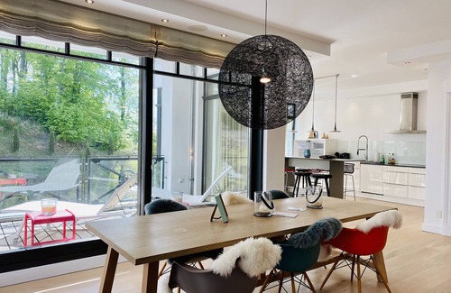 Sellin Apartment | Enjoy the sea: luxury apartment in Villa Claire with its own sauna, fireplace and balcony