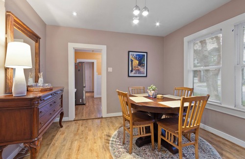 North Houston House | Entire 2BR/1BA dog friendly private home w dedicated office, Lg yard & parking