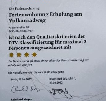 Bad Salzschlirf Apartment | Erholung am Vulkanradweg - 4 Sterne DTV Zertifiziert