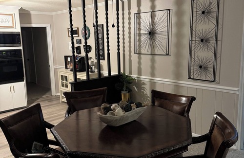 Jones County House | Escape to Retro Luxe, where vintage charm meets modern luxury.
