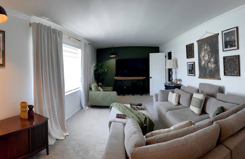 Jones County House | Escape to Retro Luxe, where vintage charm meets modern luxury.