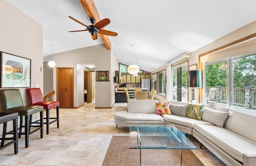 Port Franks House | Escape to the Forest: Beach Access, Jacuzzi, and Cozy Fireplace