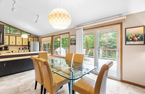 Port Franks House | Escape to the Forest: Beach Access, Jacuzzi, and Cozy Fireplace