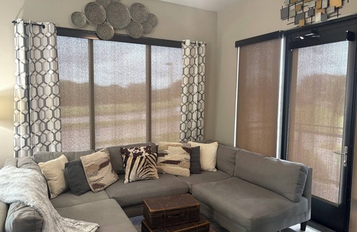 Las Colinas Apartment | Escape to this modern,western-style home located steps away from the scenic lake