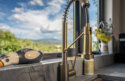 Santa Fe House | Espiritu Estate - Secluded Retreat, Patio with Fire Pit, Hot Tub