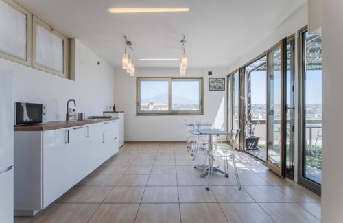 Cibali Apartment | Etna View Superior Flat with Terrace and Jacuzzi