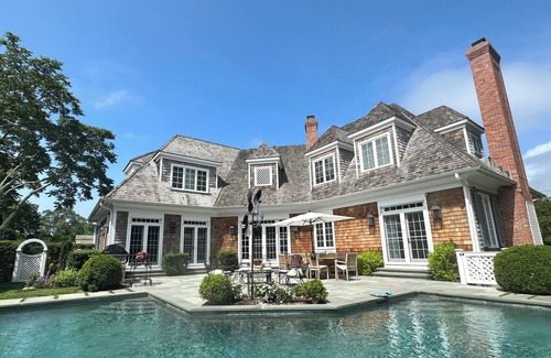 Water Mill House | Exceptional 5BR/6Bth Luxury Home, Water Mill South, Heated Pool/Spa, Dock Access