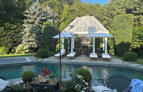 Water Mill House | Exceptional 5BR/6Bth Luxury Home, Water Mill South, Heated Pool/Spa, Dock Access