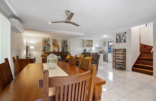 Tin Can Bay House | Exceptional modern three bedroom townhouse with water on both sides.