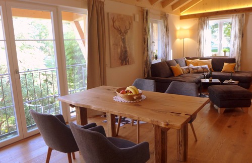 Bad Heilbrunn Apartment | Excl. vacation apartment - five DTV stars - direct sauna access - sleeping hut for children