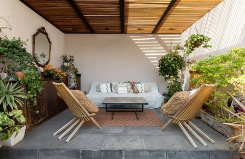 Roma Norte House | Exclusive Home in Roma Norte/Terrace & Fireplace
